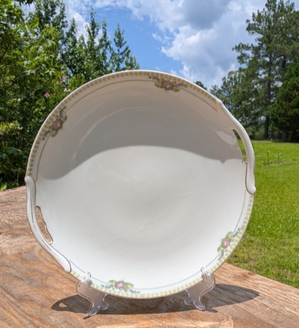 Noritake Montclare Handled Cake Plate 9 3/4" Vintage Fine China Japan 1930s